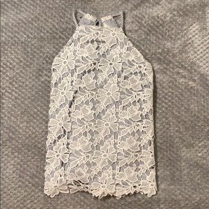 Lace embroidered Halter Top